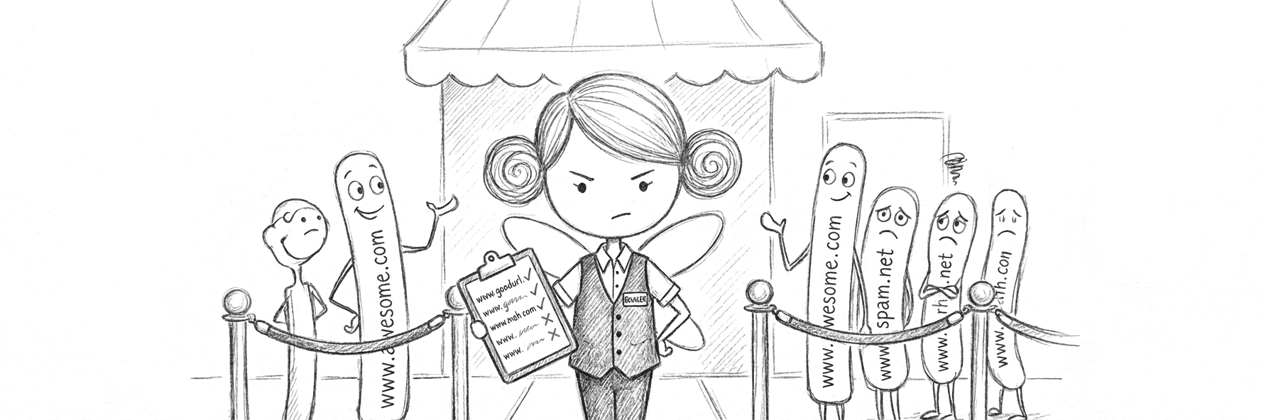 Fairy bouncer controlling browser access